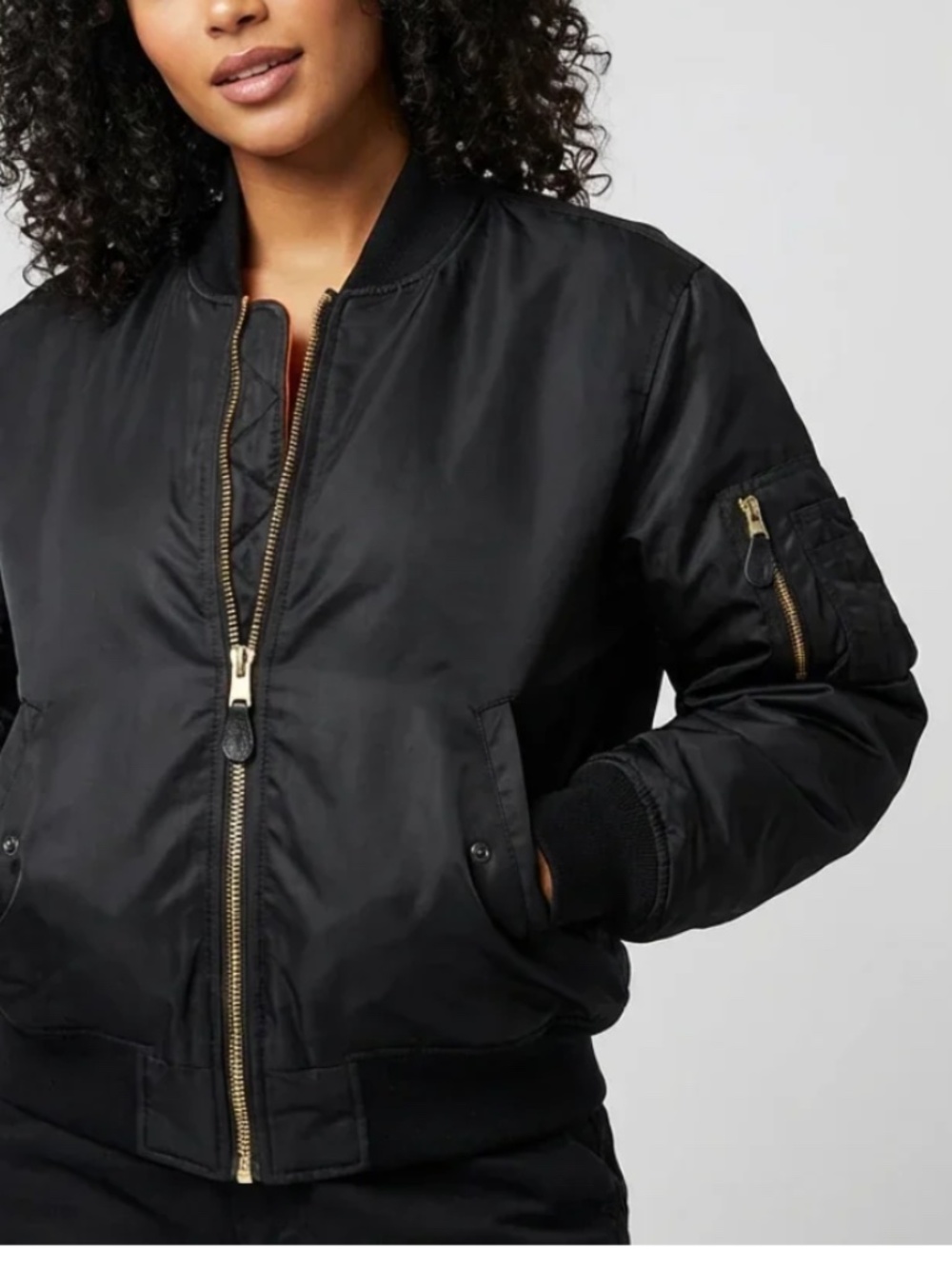 Black Women's Bomber Jacket – Size Medium – Brand New, Never Worn